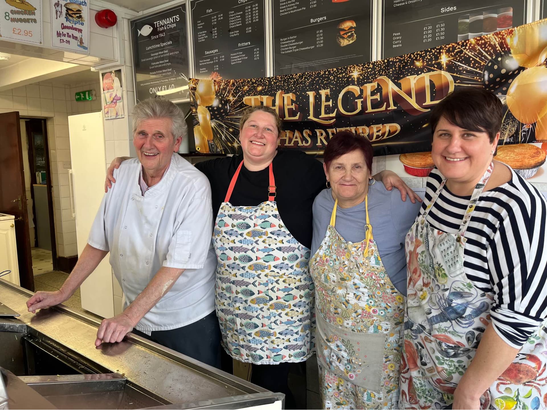 A group photo of Gary Tennant, Hayley Frearson, Joan Tennant and Karen Tennant.